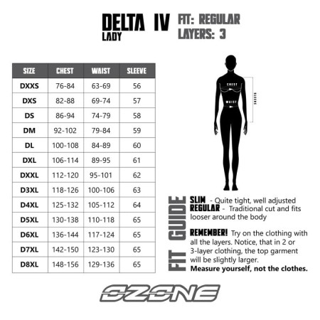 KURTKA TEKSTYLNA OZONE DELTA IV LADY BLACK DXS