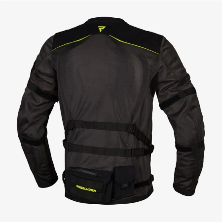 KURTKA TEKSTYLNA REBELHORN BRUTALE DARK GREY/BLACK/FLO YELLOW XS