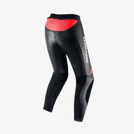 SPODNIE SKÓRZANE REBELHORN REBEL LADY BLACK/FLO RED/WHITE D32