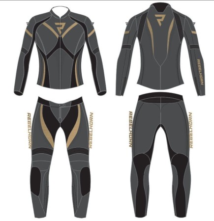 KURTKA SKÓRZANA REBELHORN REBEL LADY BLACK/GOLD D32