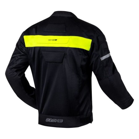 KURTKA TEKSTYLNA OZONE DART BLACK/FLUO YELLOW XXS