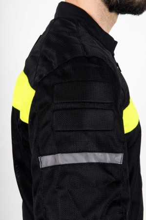 KURTKA TEKSTYLNA OZONE DART BLACK/FLUO YELLOW XXS