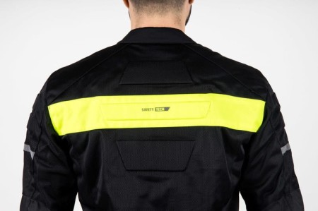 KURTKA TEKSTYLNA OZONE DART BLACK/FLUO YELLOW XXS