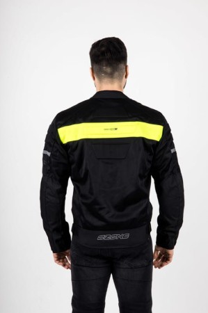 KURTKA TEKSTYLNA OZONE DART BLACK/FLUO YELLOW XXS