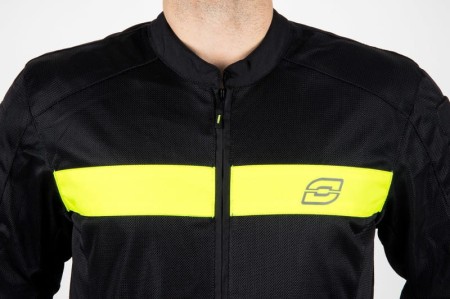 KURTKA TEKSTYLNA OZONE DART BLACK/FLUO YELLOW XXS