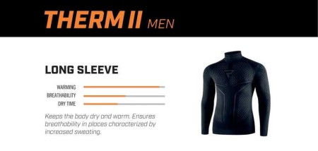 KOSZULKA TERMOAKTYWNA Z DŁUGIM RĘKAWEM REBELHORN THERM II BLACK/GREY XS/S