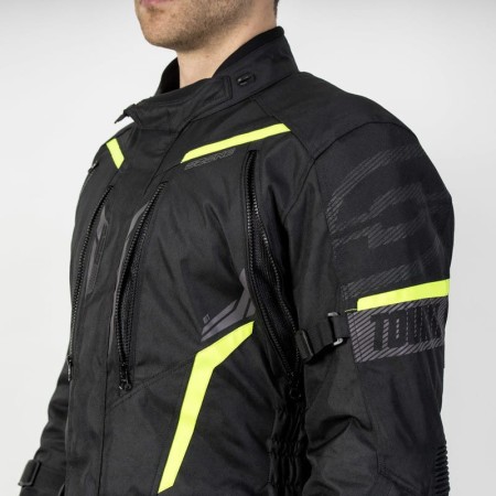KURTKA TEKSTYLNA OZONE TOUR III BLACK/FLUO YELLOW XS