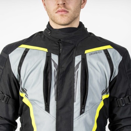KURTKA TEKSTYLNA OZONE TOUR III BLACK/GREY/FLUO YELLOW XS