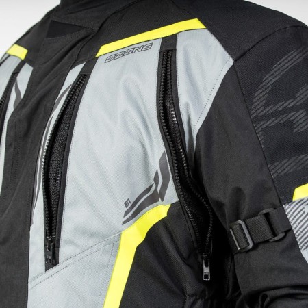 KURTKA TEKSTYLNA OZONE TOUR III BLACK/GREY/FLUO YELLOW XS