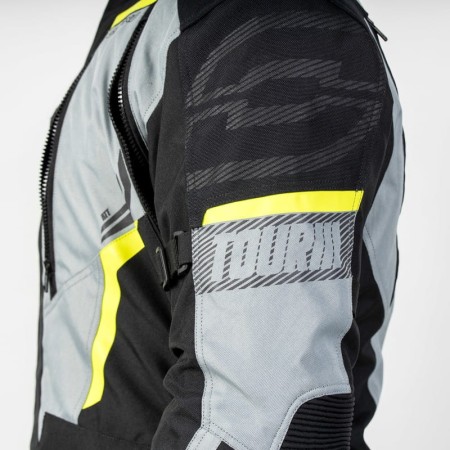 KURTKA TEKSTYLNA OZONE TOUR III BLACK/GREY/FLUO YELLOW XS