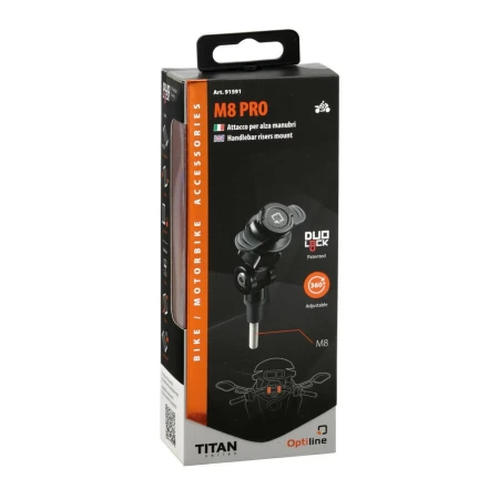 91591 Titan Opti M8 Pro, mocowanie na wsporniku kierownicy