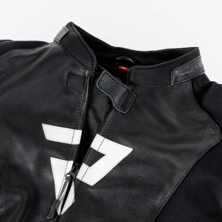 KURTKA SKÓRZANA REBELHORN VELOCE BLACK/GREY/FLUO RED 46