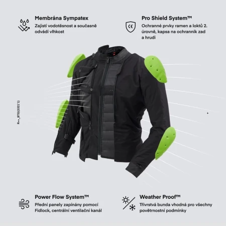 KURTKA TEKSTYLNA REBELHORN RANGE BLACK XS