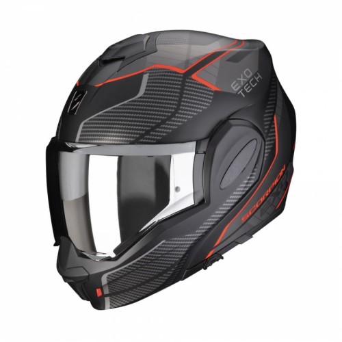Kask Motocyklowy Systemowy SCORPION EXO-Tech ANIMO MAT BLACK-RED