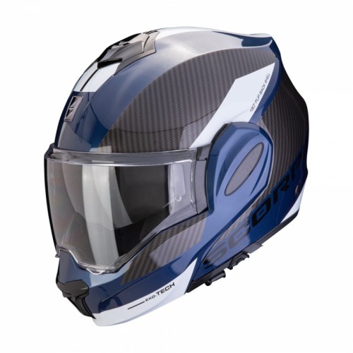 Kask Motocyklowy Systemowy SCORPION EXO-Tech TEAM BLUE-BLACK-WHITE
