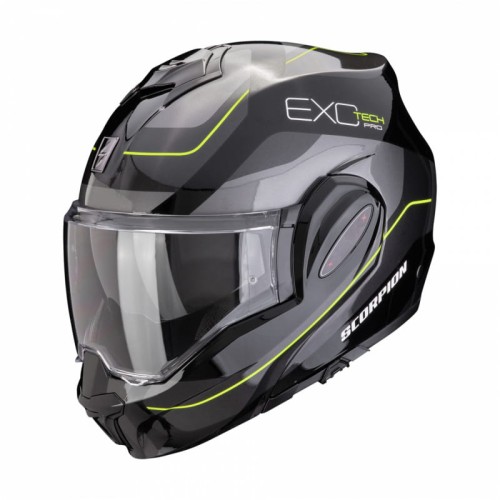 Przejdź do produktu SCORPION KASK EXO-TECH PRO COMMUTA BLACK-SILVER-YELLOW