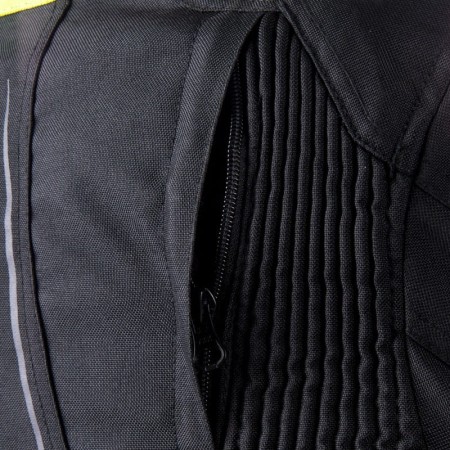 KURTKA MOTOCYKLOWA TEKSTYLNA DAMSKA OZONE SAHARA BLACK FLUO YELLOW WXS