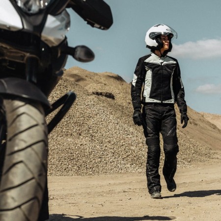 SPODNIE MOTOCYKLOWE TEKSTYLNE DAMSKIE OZONE JET 2 BLACK WXS