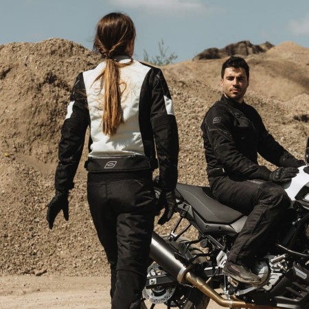 KURTKA MOTOCYKLOWA TEKSTYLNA DAMSKA OZONE JET 2 BLACK WXS