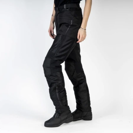 SPODNIE MOTOCYKLOWE TEKSTYLNE DAMSKIE OZONE FLOW BLACK WXXL