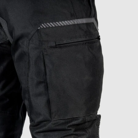 SPODNIE MOTOCYKLOWE TEKSTYLNE DAMSKIE OZONE FLOW BLACK WXXL