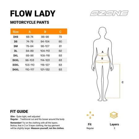 SPODNIE MOTOCYKLOWE TEKSTYLNE DAMSKIE OZONE FLOW BLACK WXXL