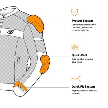 KURTKA MOTOCYKLOWA TEKSTYLNA DAMSKA OZONE DART CAPPUCINO WXXS