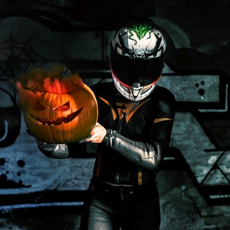 SPODNIE MOTOCYKLOWE SKÓRZANE DAMSKIE REBELHORN REBEL BLACK GOLD W34