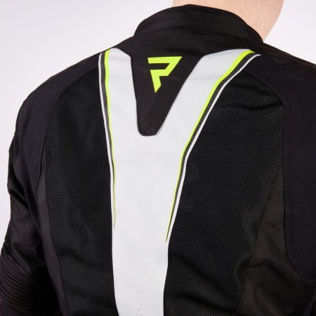 KURTKA MOTOCYKLOWA TEKSTYLNA DAMSKA REBELHORN HIFLOW 4 BLACK SILVER FLUO YELLOW WXXS