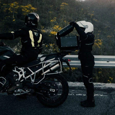 KURTKA MOTOCYKLOWA TEKSTYLNA DAMSKA REBELHORN HARDY 2 GREY BLACK FLUO YELLOW WXS