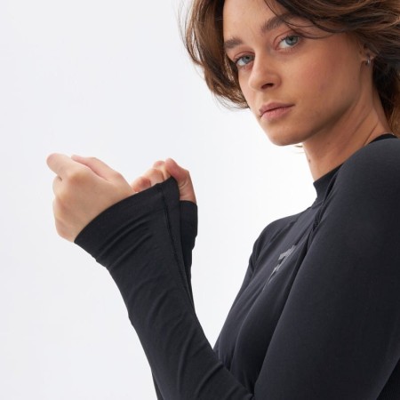 KOSZULKA TERMOAKTYWNA Z DŁUGIM RĘKAWEM DAMSKA REBELHORN FREEZE 2 BLACK WS