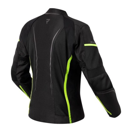 KURTKA MOTOCYKLOWA TEKSTYLNA DAMSKA REBELHORN FLUX BLACK FLUO YELLOW WXXS