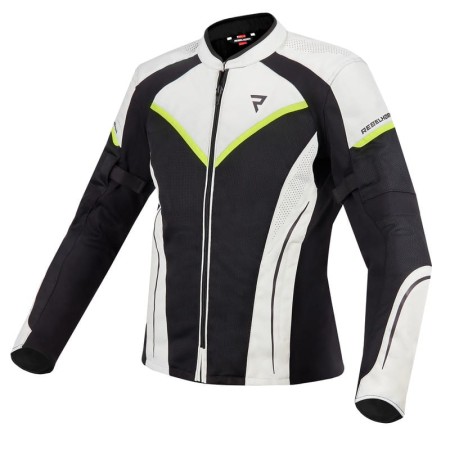 KURTKA MOTOCYKLOWA TEKSTYLNA DAMSKA REBELHORN FLUX BLACK ICE FLUO YELLOW WXXS