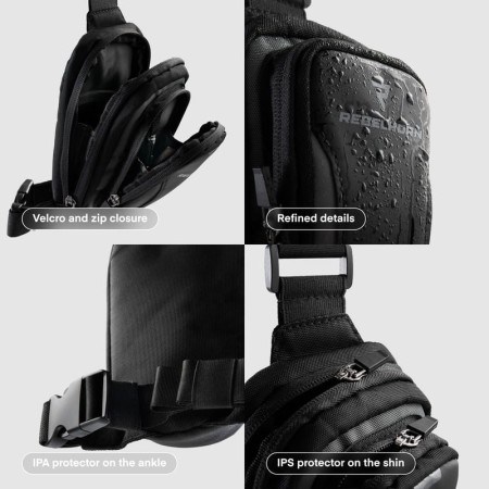 TORBA NA NOGĘ REBELHORN HIP 2 BLACK GREY