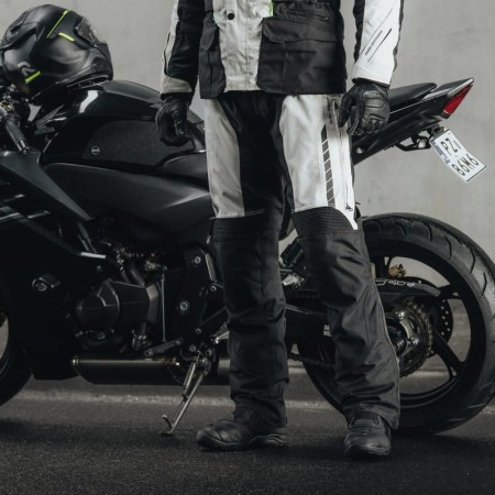 SPODNIE MOTOCYKLOWE TEKSTYLNE REBELHORN HIKER 3 BLACK GREY 5XL