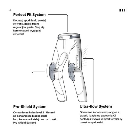 SPODNIE MOTOCYKLOWE TEKSTYLNE REBELHORN HIKER 3 BLACK 6XL