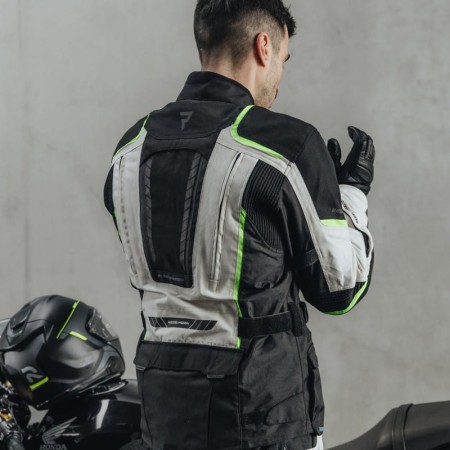 KURTKA MOTOCYKLOWA TEKSTYLNA REBELHORN HIKER 3 BLACK GREY FLUO YELLOW