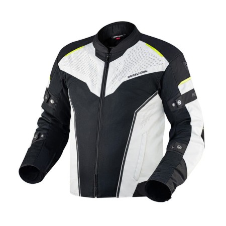 KURTKA MOTOCYKLOWA TEKSTYLNA REBELHORN HIFLOW 4 BLACK SILVER FLUO YELLOW