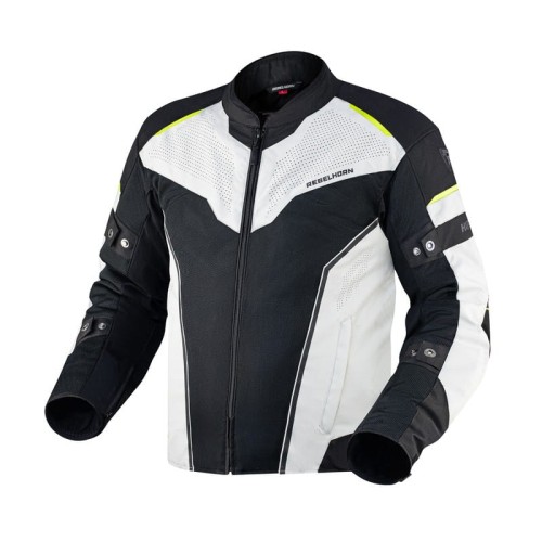 Przejdź do produktu KURTKA MOTOCYKLOWA TEKSTYLNA REBELHORN HIFLOW 4 BLACK SILVER FLUO YELLOW