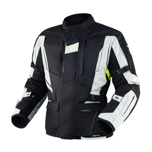 Przejdź do produktu KURTKA MOTOCYKLOWA TEKSTYLNA REBELHORN HARDY 2 GREY BLACK FLUO YELLOW