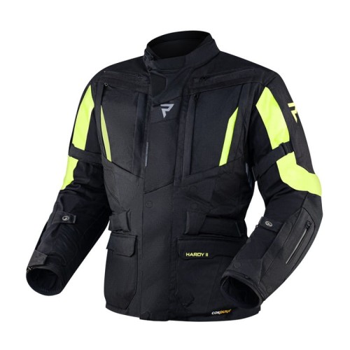 Przejdź do produktu KURTKA MOTOCYKLOWA TEKSTYLNA REBELHORN HARDY 2 BLACK FLUO YELLOW