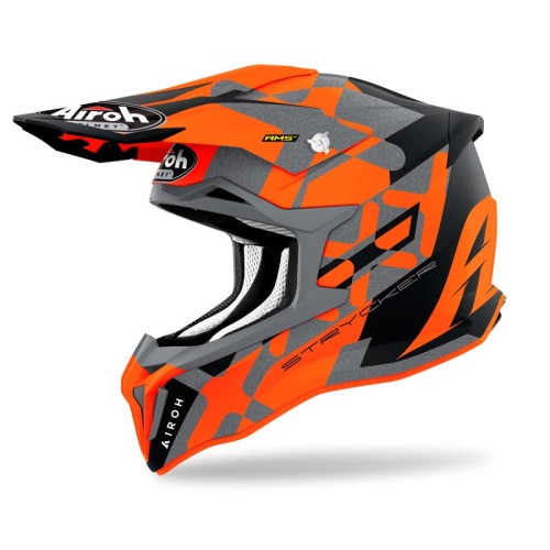 Przejdź do produktu KASK MOTOCYKLOWY AIROH STRYCKER XXX ORANGE MATT