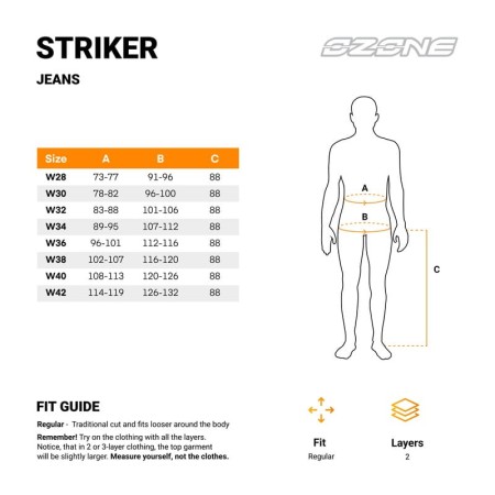 JEANSY MOTOCYKLOWE OZONE STRIKER REGULAR WASHED BLUE 28/32