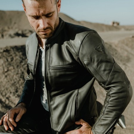KURTKA MOTOCYKLOWA SKÓRZANA REBELHORN RUNNER 3 BLACK 5XL
