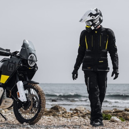 KURTKA MOTOCYKLOWA TEKSTYLNA REBELHORN PATROL BLACK FLUO YELLOW