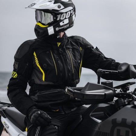 KURTKA MOTOCYKLOWA TEKSTYLNA REBELHORN PATROL BLACK FLUO YELLOW