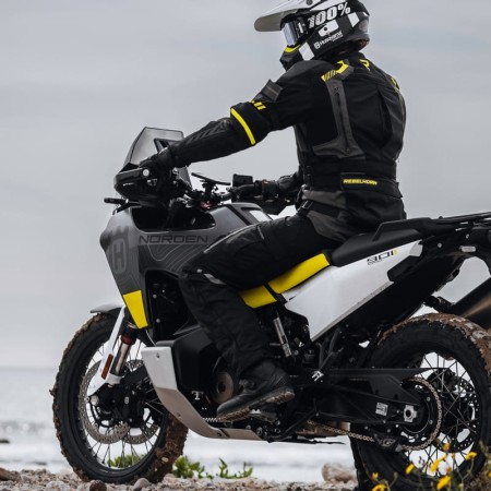 KURTKA MOTOCYKLOWA TEKSTYLNA REBELHORN PATROL BLACK FLUO YELLOW