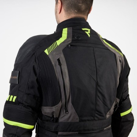 KURTKA MOTOCYKLOWA TEKSTYLNA REBELHORN PATROL BLACK FLUO YELLOW