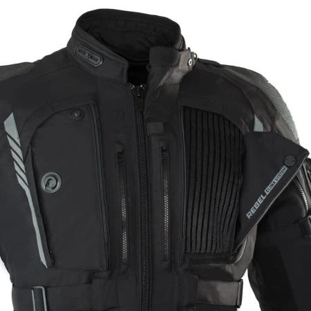 KURTKA MOTOCYKLOWA TEKSTYLNA REBELHORN PATROL BLACK