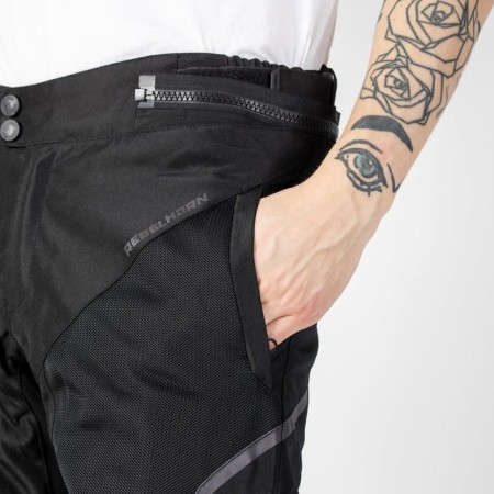 SPODNIE MOTOCYKLOWE TEKSTYLNE REBELHORN FLUX BLACK
